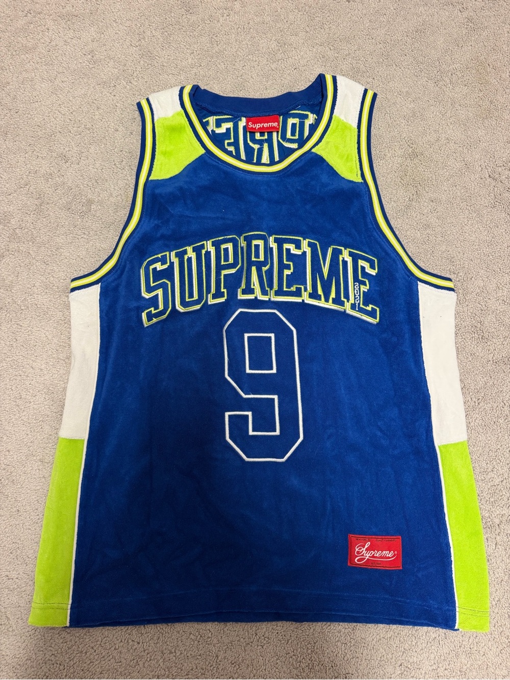 Supreme Terry’s Men Basketball Jersey Royal Size L NWOT